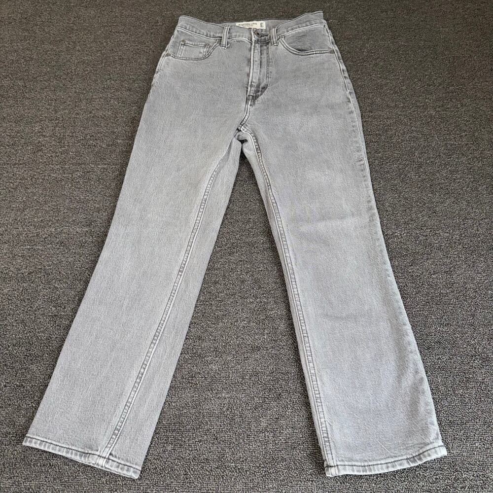 Abercrombie & Fitch The Ankle Straight Ultra High Rise Size 0S/25 Gray‎ Denim